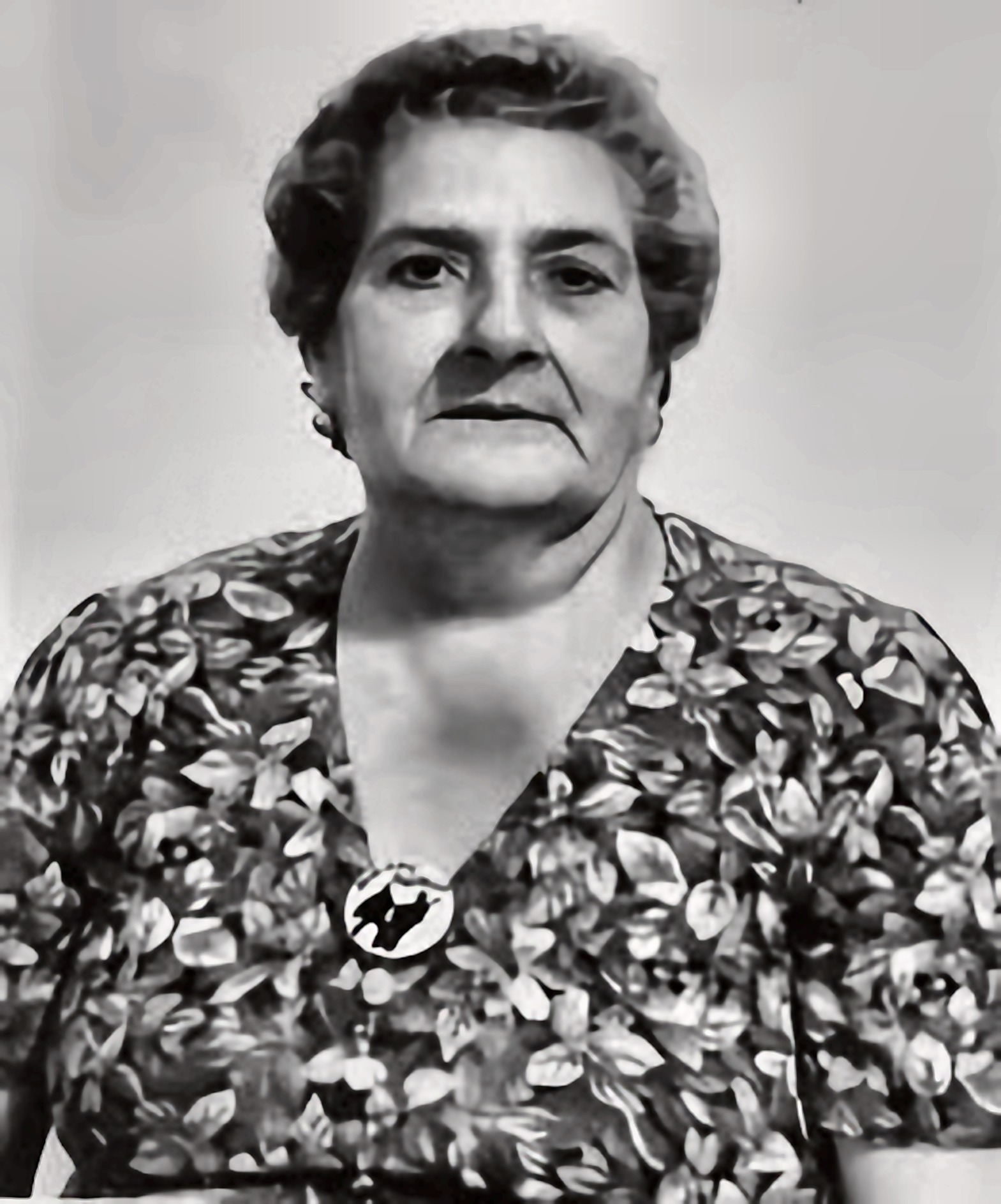 A black and white portrait of Nonna Pina, whose century-old recipe inspired Della Nonna Pina